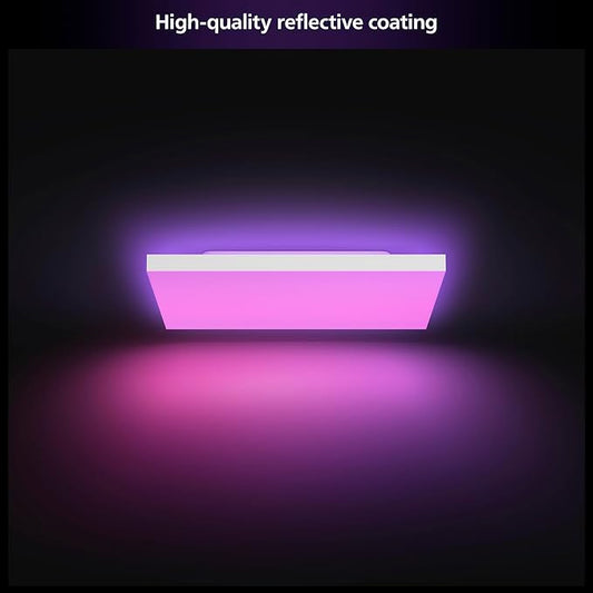 Philips Hue Datura Smart Ceiling Panel (Square 123.6in x 123.6in) White & Color Light, Bluetooth Compatible, Voice Control with Alexa, Apple Home & Google Assistant