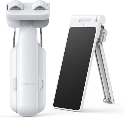 SwitchBot Smart Automatic Curtain Opener with Solar Panel - Bluetooth Remote Control with App/Timer, High-Performance Motor,Add SwitchBot Hub to Compatible with Alexa, Google Home, HomeKit
