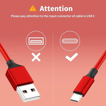 USB C Multi Charging Cable, (2 Pack 4FT), 3 in 1 Charging Cable Nylon Braided Universal Charging Cable with Type-C, Micro USB,IP Port for iPhone16/15 Series/Cell Phones & Pads and Other Devices
