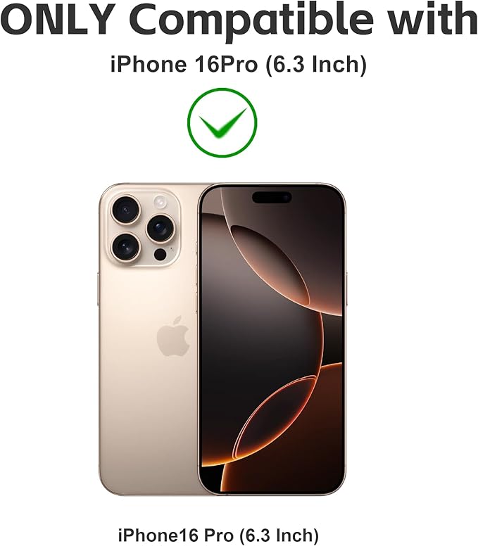 2 Pack Matte Privacy Screen Protector for iPhone 16 Pro Screen Protector Anti-Glare, Anti-Spy Tempered Glass Film, Smooth and Responsive Touch Anti-Scratch Glass