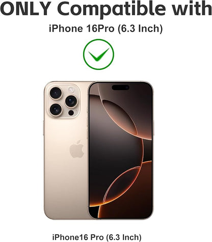 2 Pack Matte Privacy Screen Protector for iPhone 16 Pro Screen Protector Anti-Glare, Anti-Spy Tempered Glass Film, Smooth and Responsive Touch Anti-Scratch Glass