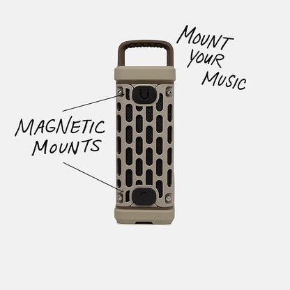 Turtlebox Ranger: Loud! Outdoor Portable Bluetooth 5.4 Speaker | Rugged, Waterproof, Ultra-Portable | Plays to 105db, Deep Bass, Shockproof, Unlimited Pairing for Full Stereo Experience, Tan