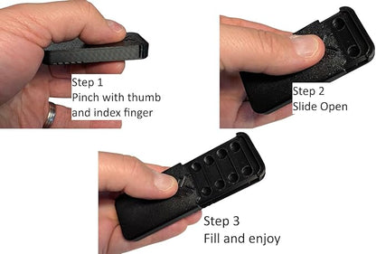 3BP - Size 10 Small (4X) Hearing Aid Battery Case, New Slim Design Pocket Size Storage Container