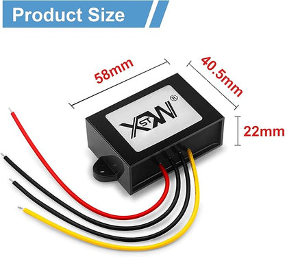 DC DC 12V to 13.8V 5A 9V-13V to 13.8V Voltage Regulator,Step-up Module,Boost Converter,Waterproof Power Adapt 69W 13.8V Volt Transformer Module (12V to 13.8V 5A)