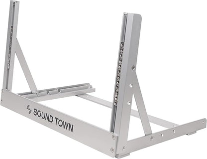 Sound Town 6U Aluminum 2-Post Desktop Open-Frame Rack, Angle Adjustable, for Audio/Video, Network Switches, Routers, Patch Panels (2PF-6A)