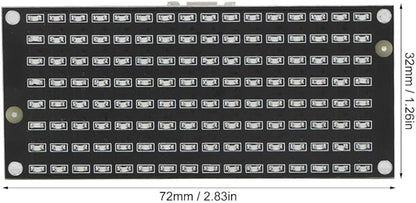 Chiffonade LED Control Module 8x16 Panel I2C Communication - 128 LED Display Board DC3.3-5V for Single Board Computers