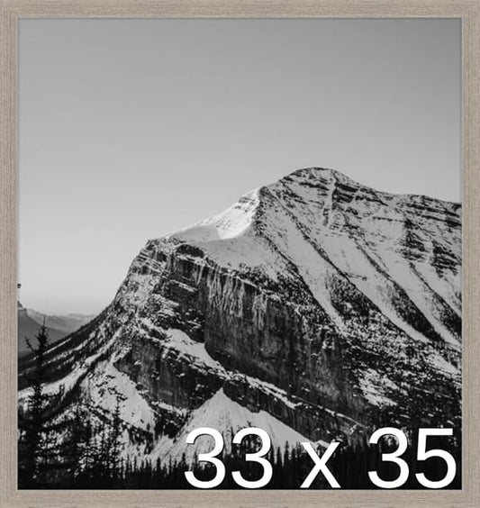 Frame It Easy 33 x 35 Rustic Gray Wood Frame (Derby)