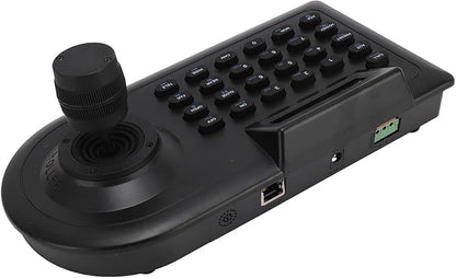Yunseity PTZ Camera Joystick Controller, Dome IP PoE Camera Controller Keyboard with 3D Joystick, RS485 232, for PELCO D, for PELCO P, for Controlling 32 NVR DVRs 256 Ball Cameras (US Plug)