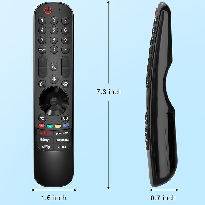 Universal for LG-TV-Magic-Remote-Control-Replacement UHD OLED QNED NanoCell MiniLED C1 C2 C3 C4 4K 8K Smart TVs,MR23GA with Pointer and Voice Function 2018-2024