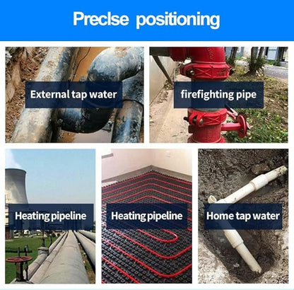 PQWT L4000 Underground Water Leak Detectors Indoor Outdoor Wall Water Pipe Detector Machine Multi Sensor Acoustic Pipeline Leakage Detection Kit Noise Reduction Headphone Smart Touchscreen Carry Case