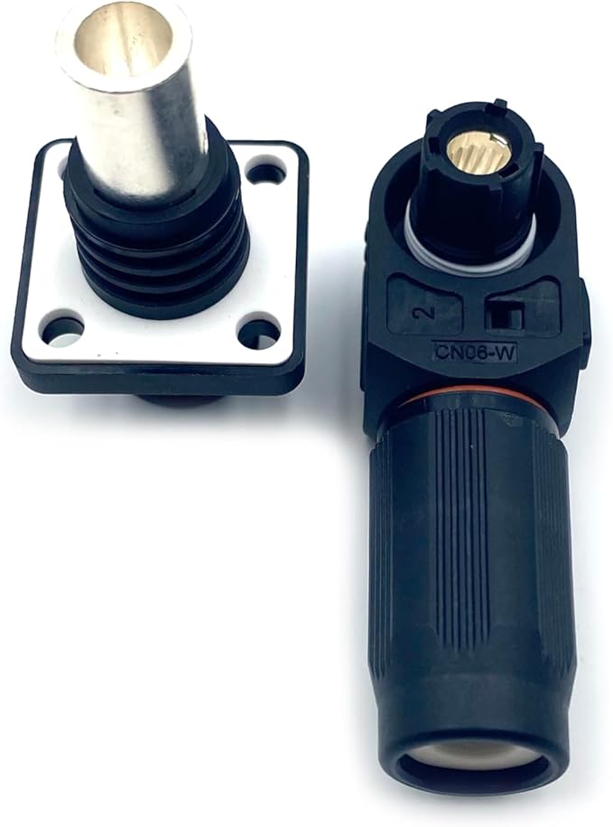 1 Set Battery Energy Storage Connector, 100A High Current Connectors Quick Plug Terminal Black Right Angle Plug and Socket IP67 Waterproof Power Adapter Crimping 16mm² Wiring (1000V)