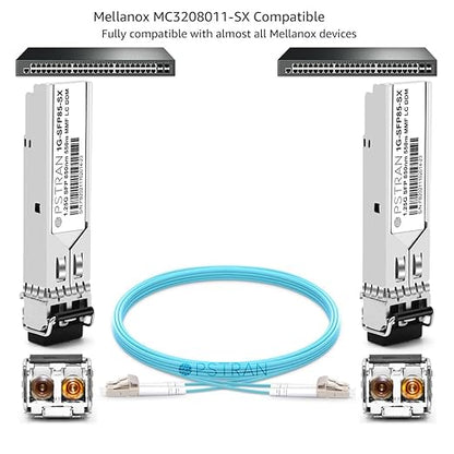OPSTRAN 1000BASE-SX SFP Optical Transceiver Module Compatible with Mellanox MC3208011-SX 850nm 550m DDM Duplex LC MMF 4pcs/Pack
