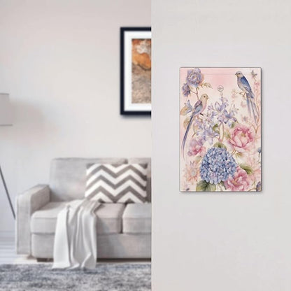 Bvtewkhz Floral Birds Morris No Device Single Blank Decorative Outlet Covers Light Switch Plate Electrical Receptacle Switchplate For Bathroom Kitchen Bedroom