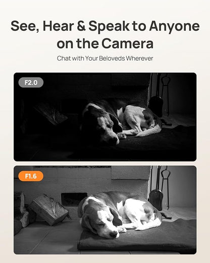 Anona 4K UHD Indoor Camera with 256GB SD Card, Pet/Dog/Baby Security Camera with Phone App, 360° Pan-Tilt, 2.4G/5G Wi-Fi 6, Auto-Tracking, Person/Pet/Baby Crying Detection, Privacy Mode, Two-Way Audio