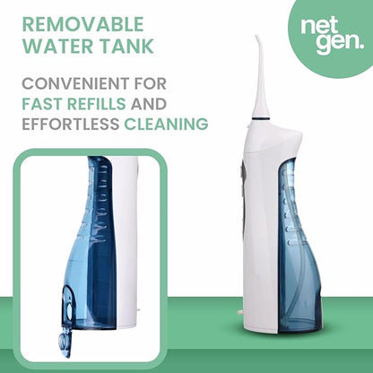 Cordless Water Dental Flosser for Teeth & Gums, Portable Electric Oral Irrigator with 3 Cleaning Modes, IPX7 Waterproof Rechargeable Water Flosser for Home, Travel & Daily Oral Care