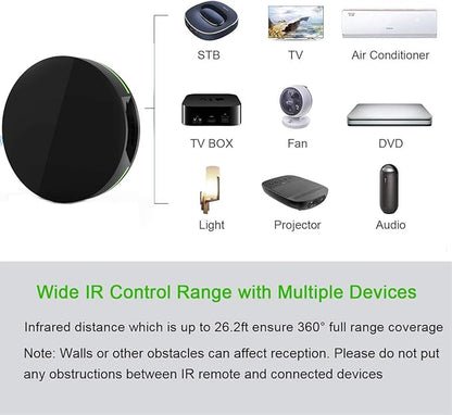 Smart IR Remote Control Hub WiFi Infrared Universal Remote Control IR Blaster Smart Home Automation Compatible with Alexa Google Home