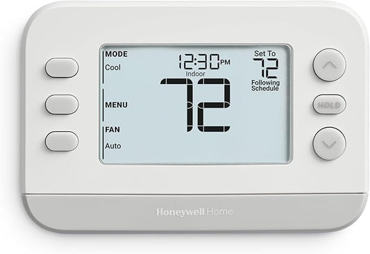 New! Honeywell Home Programmable Thermostat, Conventional/Heat Pump Compatibility, Flexible Schedule, X2P, White, RTH22B