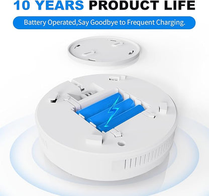Explosion-Proof Natural Gas Detector Alarm - Ultra-Sensitive CH4/Propane Gas Leak Alert with 85dB Siren & Strobe Light, 10-Second Response Battery Methane Gas Monitor for Home RV Battery Include