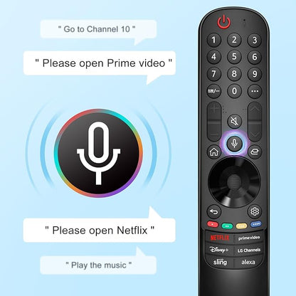 Universal for LG-TV-Magic-Remote-Control-Replacement UHD OLED QNED NanoCell MiniLED C1 C2 C3 C4 4K 8K Smart TVs,MR23GA with Pointer and Voice Function 2018-2024