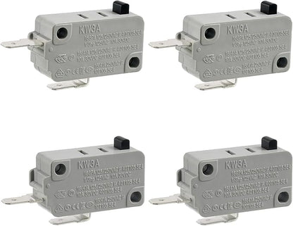 BOJACK Microwave Oven Door Switch KW3A 16A 125/250 V Door Interloc (Pack of 2 pcs Normally Close and 2 pcs Open Switchs)