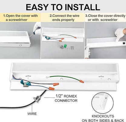 Ansen 3Packs of Under Cabinet Lights for Kitchen, 36in 22W 1426LM, Dimmable Hardwire Led Light for Closet, CRI>92, R9>90, 3 Color Temperature, 3000K/4000K/5000K(Warm White, Cool White, Daylight)