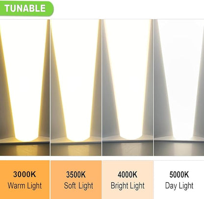 Cortelco 2x4 LED Troffer Light-25W/30W/35W/40W/50W,Up to 7500 Lumens,4 CCT Selectable 3000K/3500K/4000K/5000K,0-10V Dimmable Drop Ceiling Panel,100-277V,ETL & DLC Listed,Commercial Grade,2 Pack