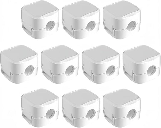 10 Pack Cord Organizer Holder,Magnetic Cable Clips for Desk Nightstand,Cable Management Clips,Desk Cable Holder Clips Adhesive Phone Charging Cable Keeper for Office Home Desktop Bedroom, White