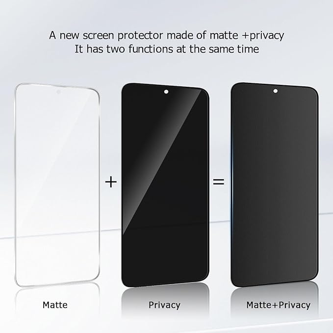 2 Pack Matte Privacy Screen Protector for Samsung Galaxy S24 Ultra 5G,9H Tempered Glass,Anti-Glare,Anti-Spy,Anti-Scratch, Smooth and Responsive Absolute Fingerprint Compatibility Touch Screen HD Clear