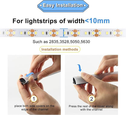 VST 20pack 3.3ft LED Channel, V Shape Led Diffuser Channel, LED Aluminum Channel System with Milky Cover, End Caps and Mounting Clips, Aluminum Profile for LED Strip Light Very Easy Installation