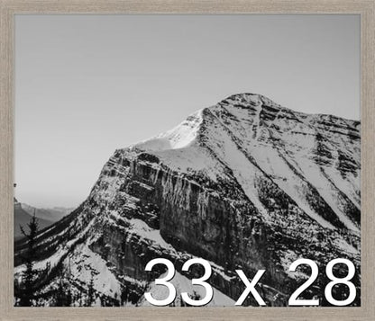 Frame It Easy 33 x 28 Rustic Gray Wood Frame (Derby)