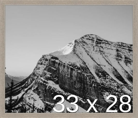 Frame It Easy 33 x 28 Rustic Gray Wood Frame (Derby)