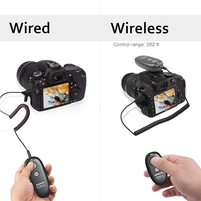 Camera Remote Control Wireless Shutter for Canon EOS RP, R6, ROS RP, Rebel T6, T7, T5, T3, SL2, 5D Mark II, 5d Mark iii, 5d Mark iv, 6D Mark II, 7d Mark ii, 7D Series, 5D Series; for Fujifilm X-T3