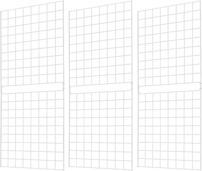 7RiversART Grid Wall Commercial Grade Gridwall Panels – Heavy Duty Grid Panel for Any Retail Display Wall Grid 2' Width x 5' Height, White (Pack of 3) Easily Portable