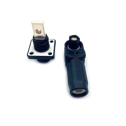 300A 1500V Battery Energy Storage Connector, 70-95mm² High Current Connectors Quick Plug Terminal Black Right Angle Plug and Socket IP67 Waterproof Power Adapter Threaded Wiring