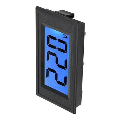 YB5135D Digital AC Voltmeter LCD Blue Backlight 2 Wires Voltage Tester Panel AC Voltage Meter Car Motorcycle Battery Monitor Voltage Measuring Range AC80-500V