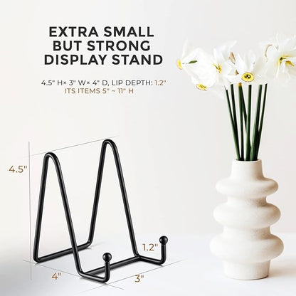 TR-LIFE 3 Pack 4.5 Inch Plate Stands for Display - Easel Holder Stand for Picture Frame, Decorative Platter, Book, Photo