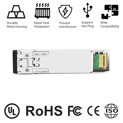 OPSTRAN 10GBASE-SR SFP+ Optical Transceiver Module Compatible with HPE BladeSystem 455883-B21 850nm 300m DDM Duplex LC MMF