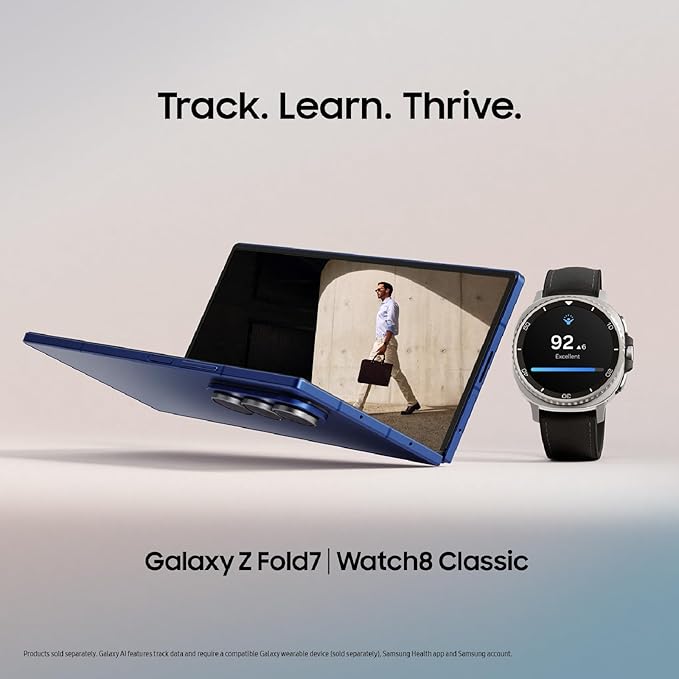Samsung Galaxy Watch 8 Classic (2025) 46mm LTE Smartwatch, Cushion Design, Rotating Bezel, Quick Button, Sleep Coaching, Running Coach, Energy Score, Black [US Version, 2 Yr Warranty]