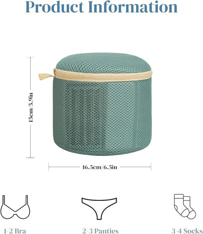 Bra Washing Bag with Anti-Deformation Structure and Fixed Hand-Wash Board,Bra Bag for Washing Machine,Laundry Bag for Delicates (Green)