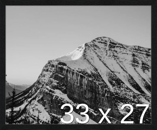 Frame It Easy 33 x 27 Black Grain Wood Frame (Derby)