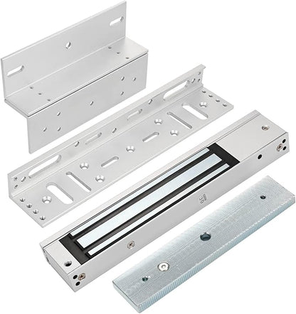 Electric Magnetic Lock with Z and L Bracket 280KG 600LBS Holding Force Electromagnet Lock 12V Fail Safe NC Mode Single Door for Access Control System