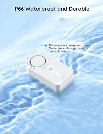 Govee Water Leak Detectors 2 Pack, 100dB Adjustable Audio Alarm Sensor, Sensitive Leak and Drip Alert, for Kitchen Bathroom Basement (Cannot Connect to Wi-Fi Directly)