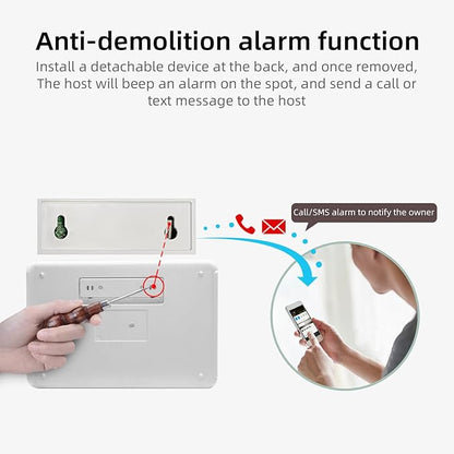 LWOHSI Home Security Alarm System,Wireless 4G/WiFi Home Security Systems with Door/Window Sensor,Tuya APP Alerts,24/7 Professional Monitoring,Work with Alexa and Google,DIY Customized Installation