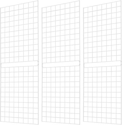7RiversART Grid Wall Commercial Grade Gridwall Panels – Heavy Duty Grid Panel for Any Retail Display Wall Grid 2' Width x 6' Height, White (Pack of 3) Easily Portable