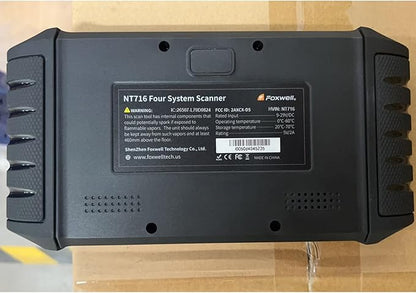 FOXWELL NT716 OBD2 Scanner Bidirectional Scan Tool for Engine, ABS, SRS & Transmission, Code Reader with 9 Resets Including ABS, Oil Light, SAS, EPB, BMS, DPF, Throttle Relearn & Injector, Black