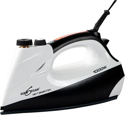 Eurosteam Next Generation Iron - Powerful Steam with Built-in Boiler - No Temperature Setting for All Fabrics - Experience Professional-Quality Ironing to cut your time in half.