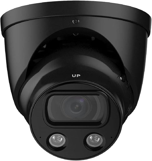EmpireTech IPC-Color4K-T 4K Full-Color Ultra Low Light 8MP 1/1.2" CMOS Smart AI Starlight Turret IP Camera,Build-in Warm LED, Built-in Mic,Motion Detection,PoE and ePoE,IPC-Color4K-T 3.6mm-Black