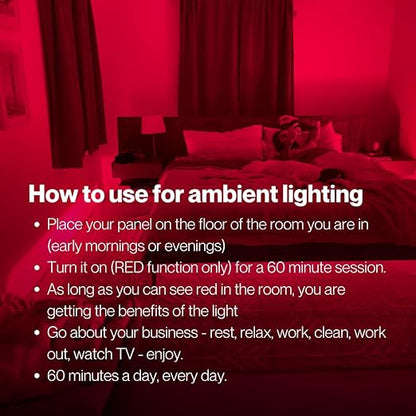 Fringe Red Light Panel, Has Both Red Light 660nm and Infrared Lights 850nm, 360 LED, Sports Recovery (Therapy Panel 189W) Ideal for Pain Relief, Sleep and Energy Recovery