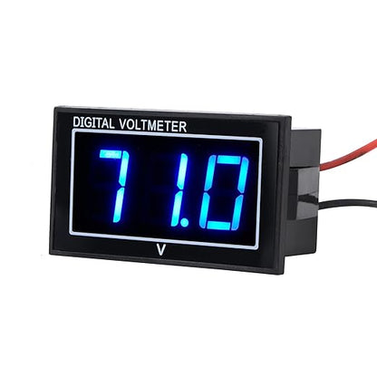SUPNOVA Waterproof Voltmeter 12V 24V 36V 48V 60V 72V 96V,LED Digital Display Battery Voltage Tester DC5-130V Apply to Golf Cart,Car, Motorcycle，Boats Battery Voltage Monitor