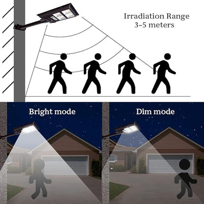 Lysed 10000LM Solar Lights Outdoor,6000K Dusk to Dawn Security Led Flood Light,Remote Control Solar Street Lights for Yard, Garden,Parking Lot